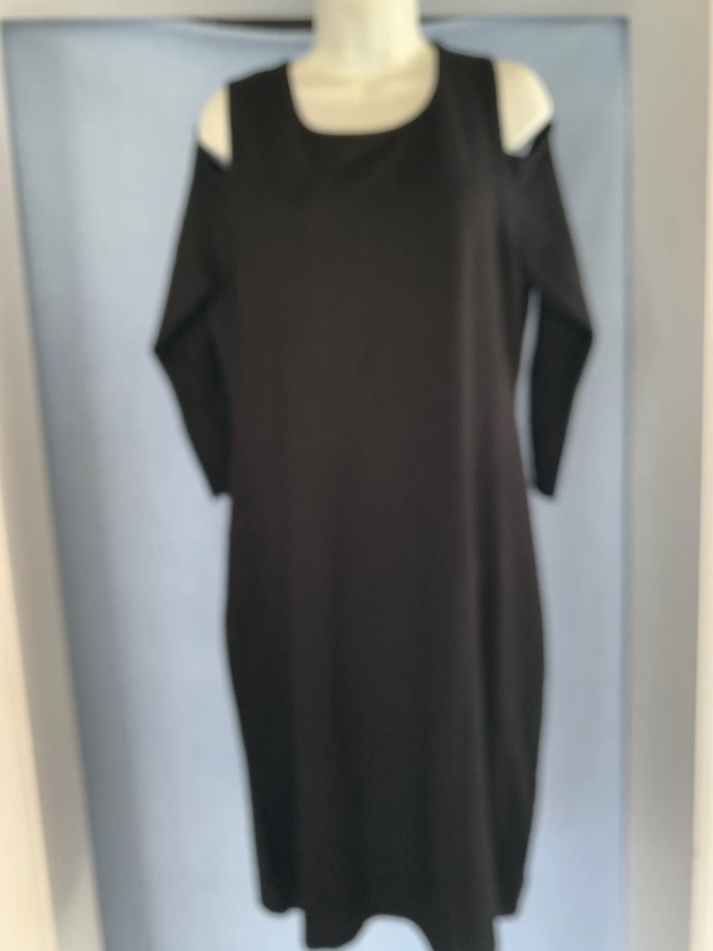 Cold-Shoulder Black Women's Dress
